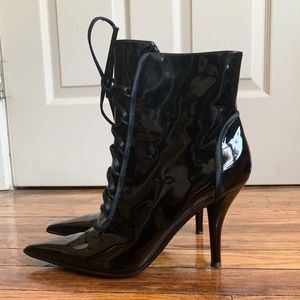 Nine West | patent leather heeled boots